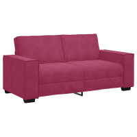 Produktbild för 2-sitssoffa vinröd 180x78x84 cm sammet