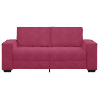Produktbild för 2-sitssoffa vinröd 180x78x84 cm sammet