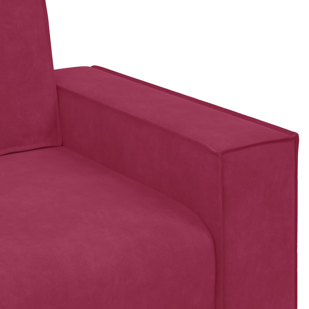 Produktbild för 2-sitssoffa vinröd 180x78x84 cm sammet