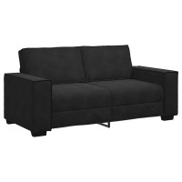 Produktbild för Soffa 2-sits svart 180x78x84 cm sammet