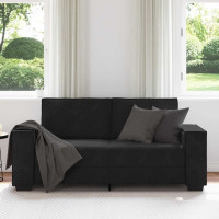 Produktbild för Soffa 2-sits svart 180x78x84 cm sammet