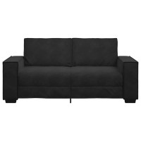 Produktbild för Soffa 2-sits svart 180x78x84 cm sammet