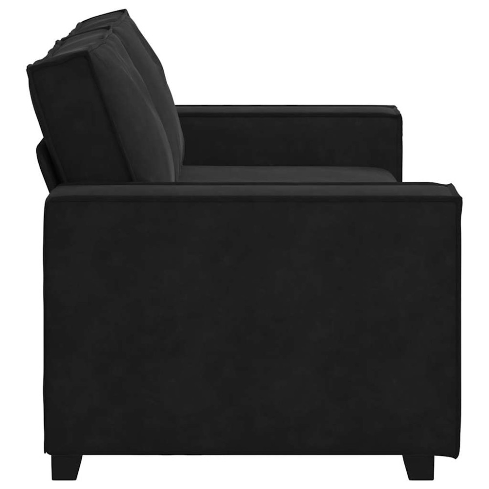 Produktbild för Soffa 2-sits svart 180x78x84 cm sammet