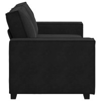 Produktbild för Soffa 2-sits svart 180x78x84 cm sammet