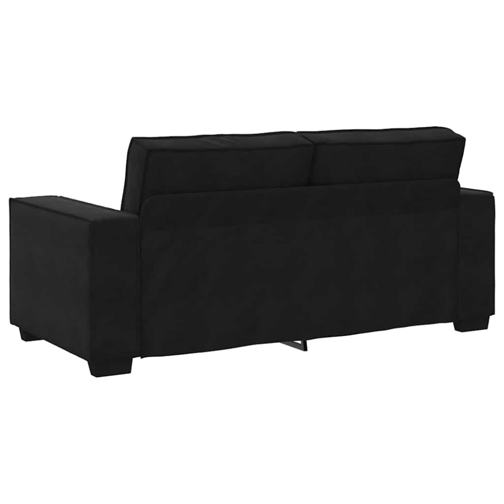 Produktbild för Soffa 2-sits svart 180x78x84 cm sammet