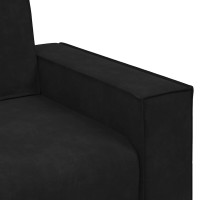Produktbild för Soffa 2-sits svart 180x78x84 cm sammet