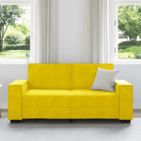 Produktbild för 2-sitssoffa gul 180x78x84 cm sammet