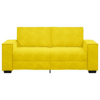 Produktbild för 2-sitssoffa gul 180x78x84 cm sammet