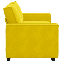 Produktbild för 2-sitssoffa gul 180x78x84 cm sammet