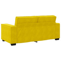 Produktbild för 2-sitssoffa gul 180x78x84 cm sammet