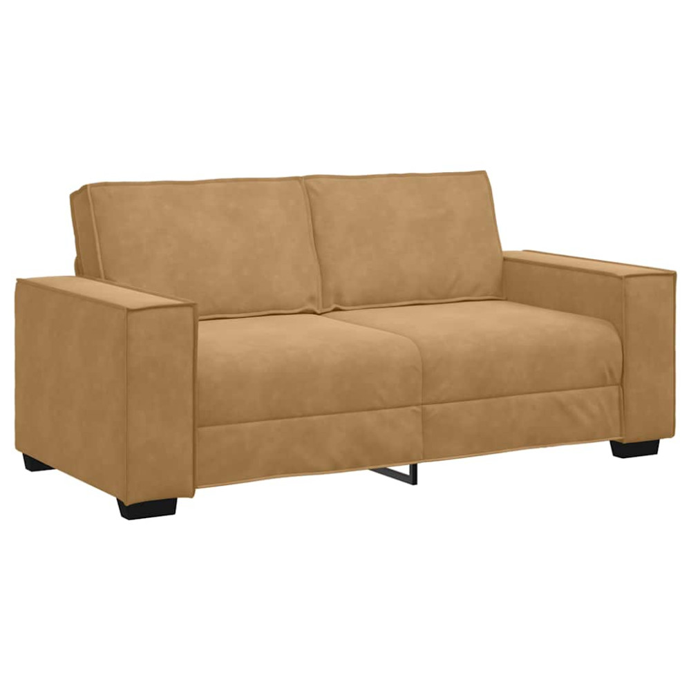 Produktbild för Soffa 2-sits brun 180x78x84 cm sammet