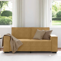 Produktbild för Soffa 2-sits brun 180x78x84 cm sammet