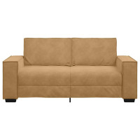 Produktbild för Soffa 2-sits brun 180x78x84 cm sammet