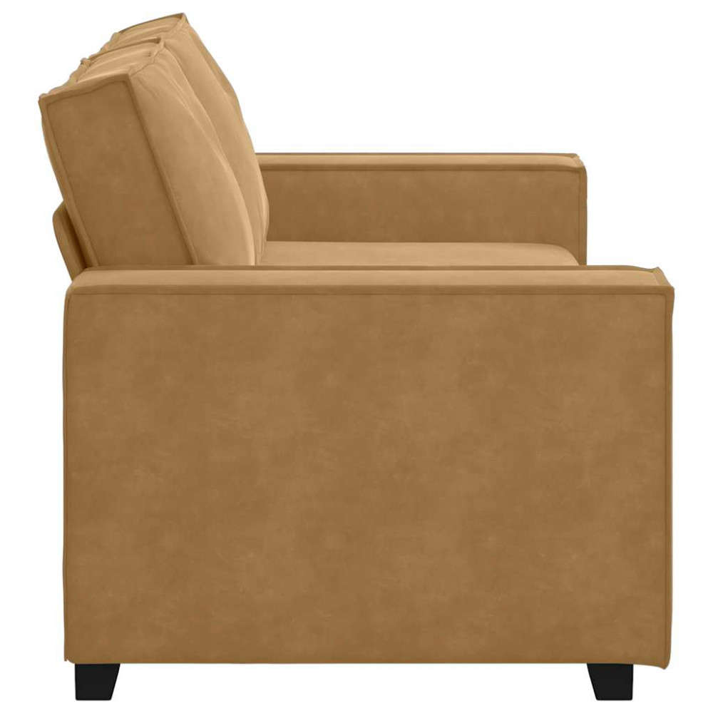 Produktbild för Soffa 2-sits brun 180x78x84 cm sammet