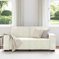 Produktbild för Soffa 2-sits gräddvit 180x78x84 cm sammet