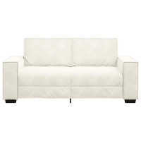 Produktbild för Soffa 2-sits gräddvit 180x78x84 cm sammet