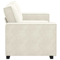 Produktbild för Soffa 2-sits gräddvit 180x78x84 cm sammet