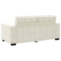 Produktbild för Soffa 2-sits gräddvit 180x78x84 cm sammet