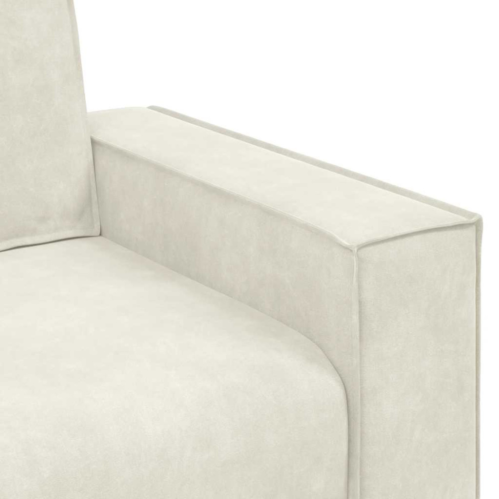 Produktbild för Soffa 2-sits gräddvit 180x78x84 cm sammet