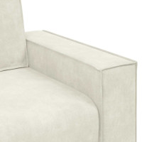 Produktbild för Soffa 2-sits gräddvit 180x78x84 cm sammet