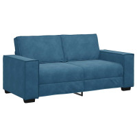 Produktbild för 2-sitssoffa blå 180x78x84 cm sammet