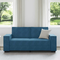 Produktbild för 2-sitssoffa blå 180x78x84 cm sammet