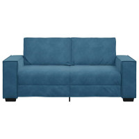 Produktbild för 2-sitssoffa blå 180x78x84 cm sammet