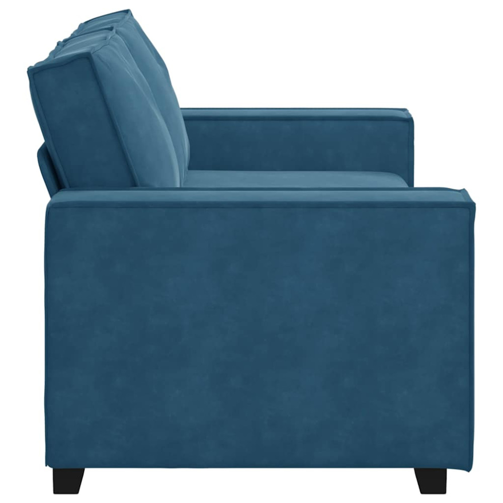 Produktbild för 2-sitssoffa blå 180x78x84 cm sammet