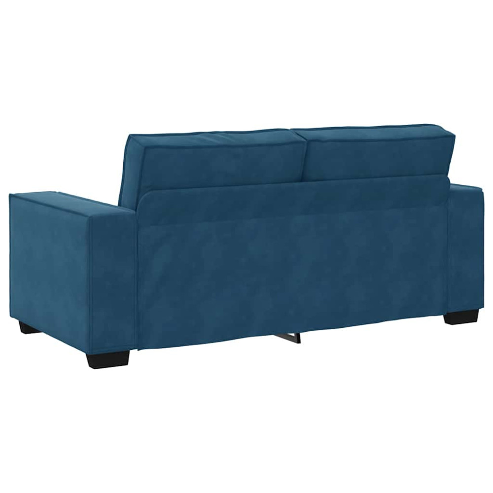 Produktbild för 2-sitssoffa blå 180x78x84 cm sammet