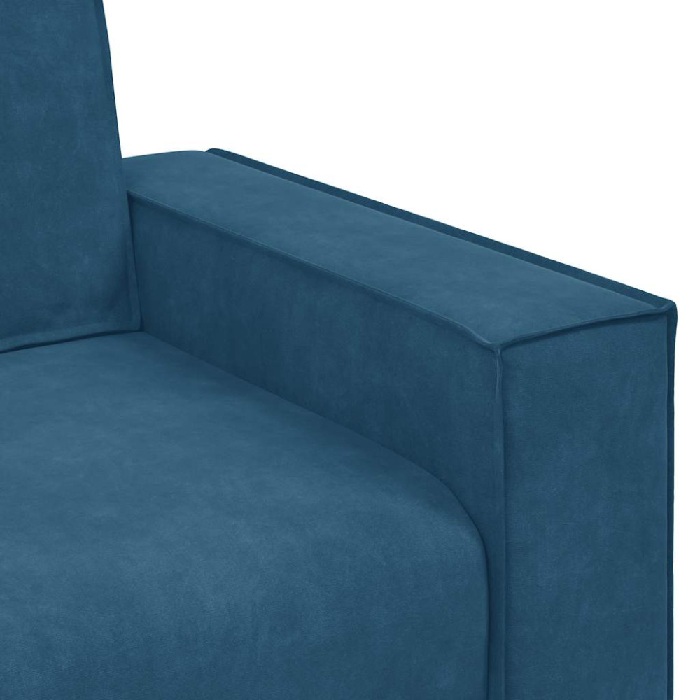 Produktbild för 2-sitssoffa blå 180x78x84 cm sammet