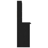 Produktbild för Skrivbord med hyllor svart ek 102x45x148 cm konstruerat trä
