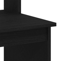 Produktbild för Skrivbord med hyllor svart ek 102x45x148 cm konstruerat trä