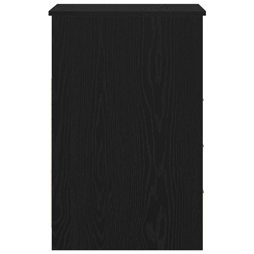 Produktbild för Byrå svart ek 40x50x76 cm konstruerat trä