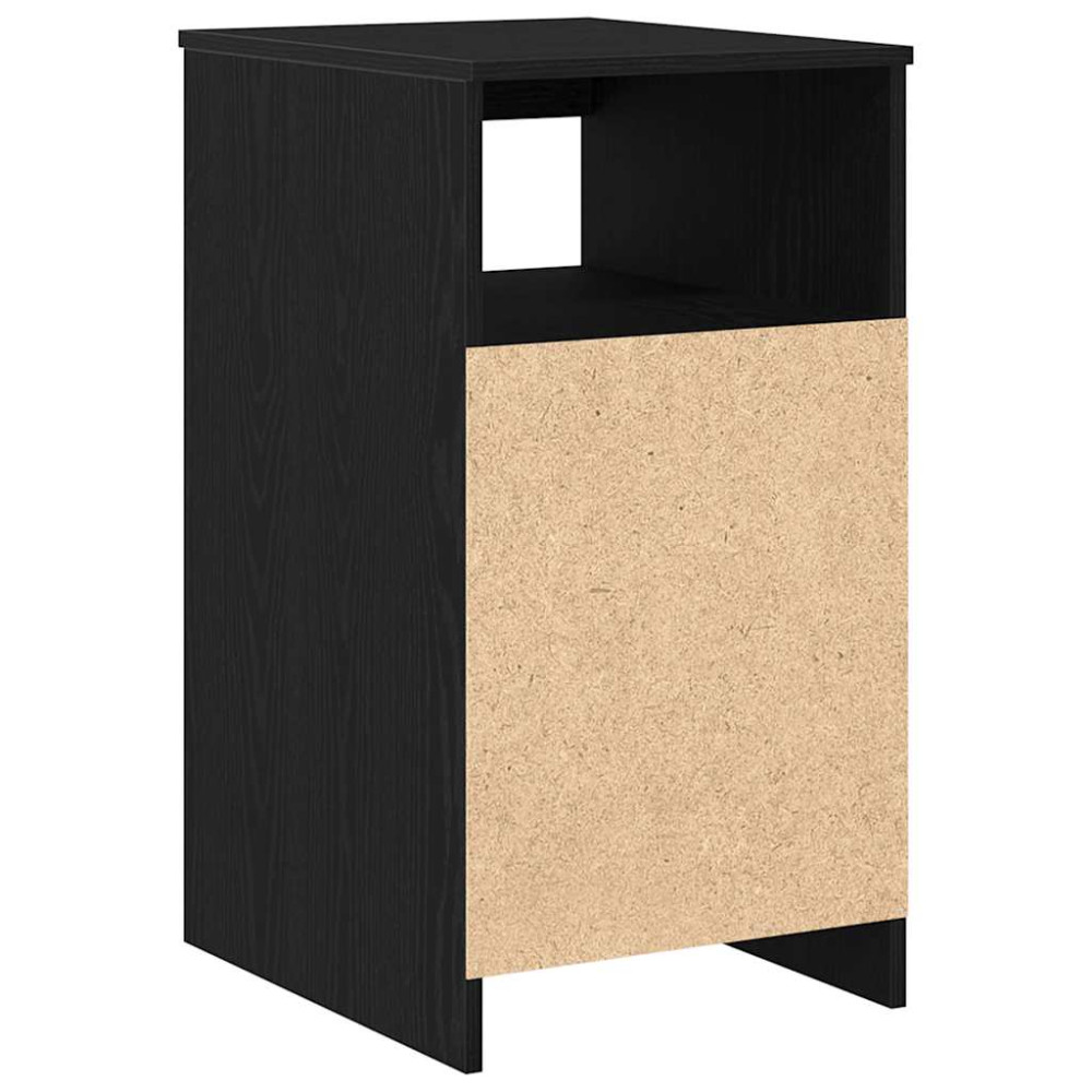 Produktbild för Byrå svart ek 40x50x76 cm konstruerat trä