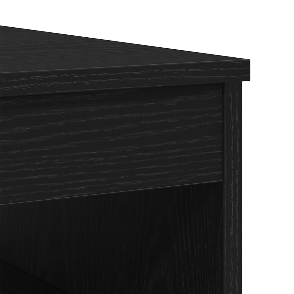 Produktbild för Byrå svart ek 40x50x76 cm konstruerat trä