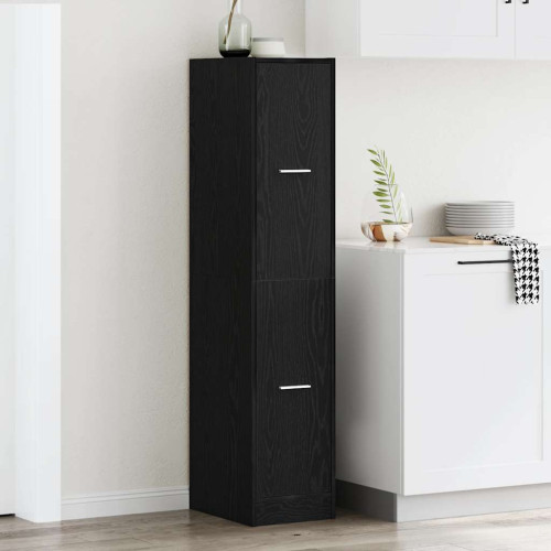 vidaXL Apoteksskåp svart ek 30x41x144,5 cm konstruerat trä