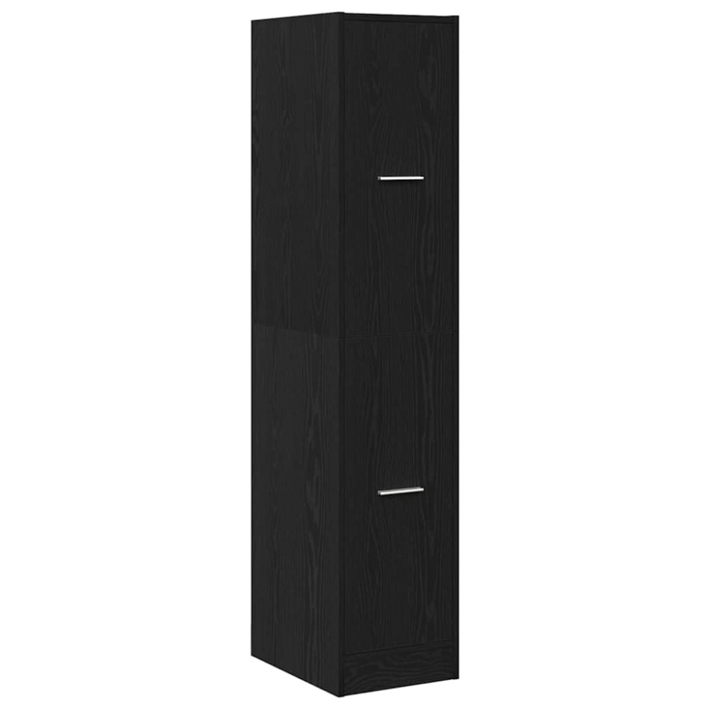 Produktbild för Apoteksskåp svart ek 30x41x144,5 cm konstruerat trä