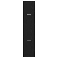 Produktbild för Apoteksskåp svart ek 30x41x144,5 cm konstruerat trä