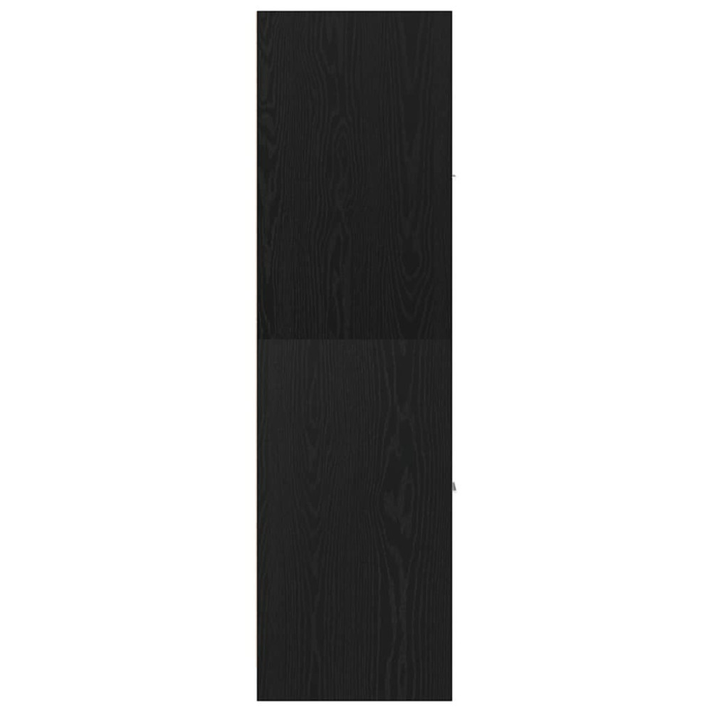 Produktbild för Apoteksskåp svart ek 30x41x144,5 cm konstruerat trä