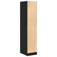 Produktbild för Apoteksskåp svart ek 30x41x144,5 cm konstruerat trä