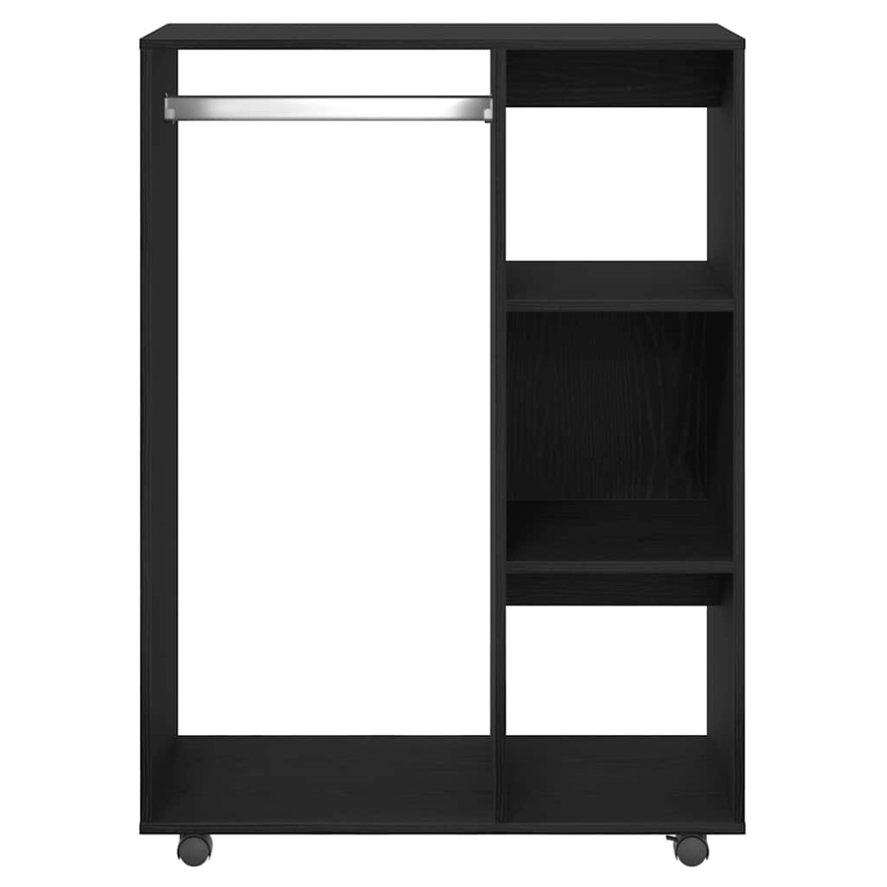 Produktbild för Garderob svart ek 80x40x110 cm konstruerat trä