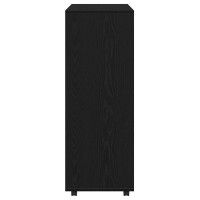 Produktbild för Garderob svart ek 80x40x110 cm konstruerat trä