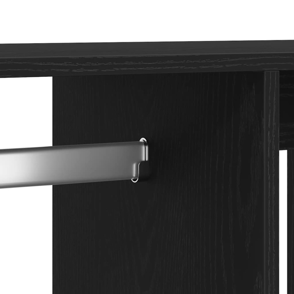 Produktbild för Garderob svart ek 80x40x110 cm konstruerat trä
