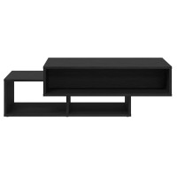 Produktbild för Soffbord svart ek 105x55x32 cm konstruerat trä