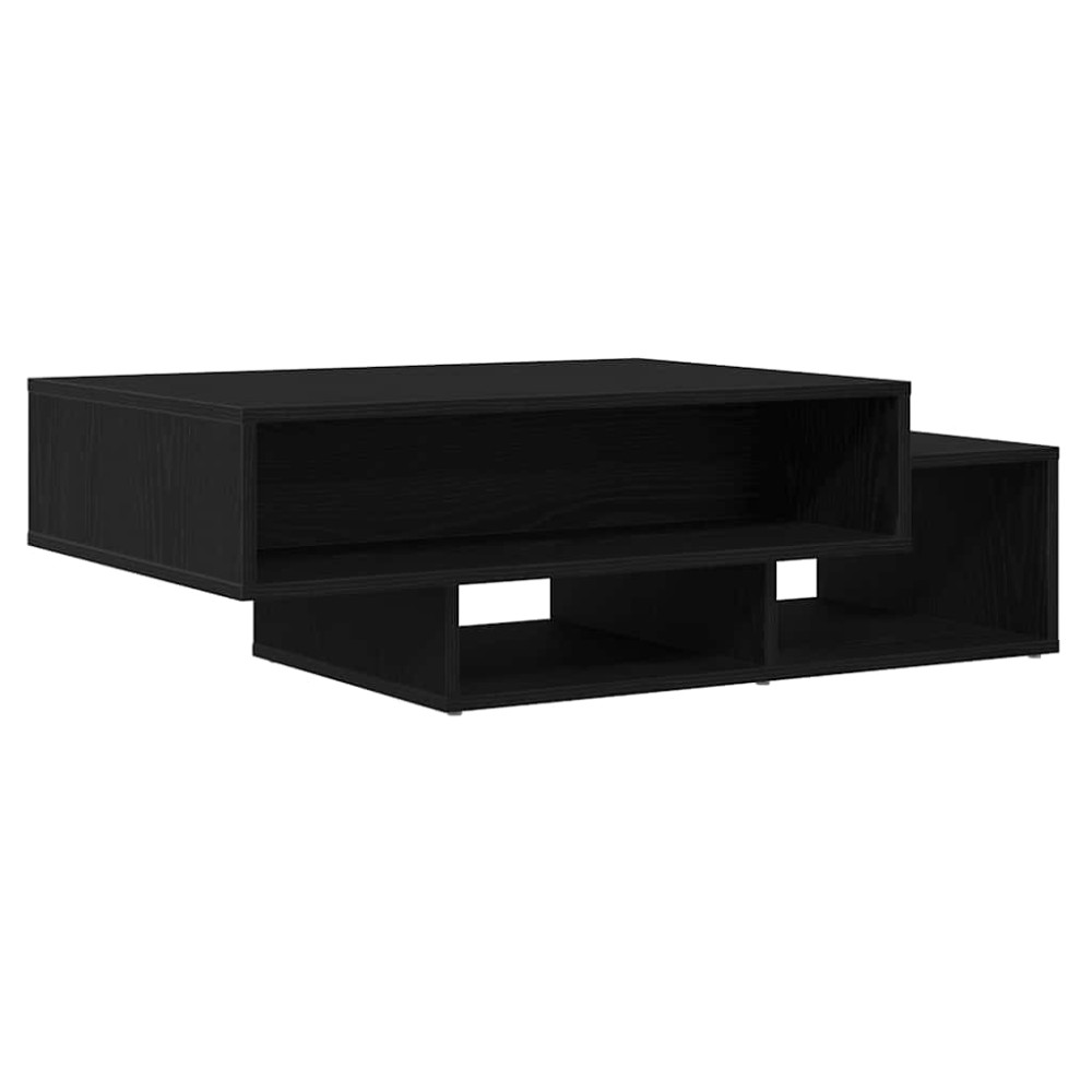 Produktbild för Soffbord svart ek 105x55x32 cm konstruerat trä
