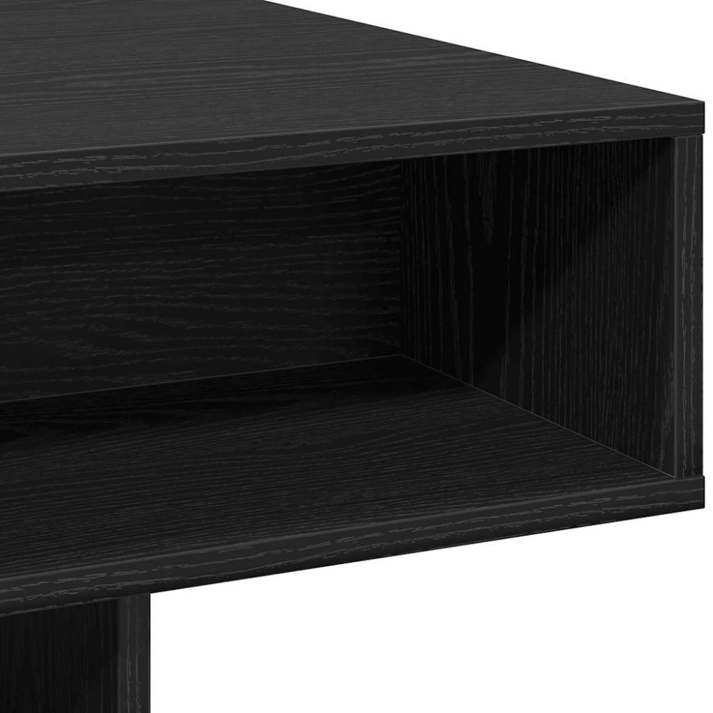 Produktbild för Soffbord svart ek 105x55x32 cm konstruerat trä