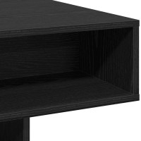 Produktbild för Soffbord svart ek 105x55x32 cm konstruerat trä