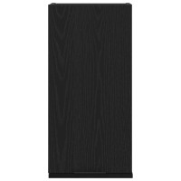 Produktbild för Väggmonterat skåp svart ek 32x20x67 cm konstruerat trä