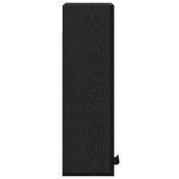 Produktbild för Väggmonterat skåp svart ek 32x20x67 cm konstruerat trä