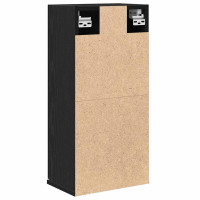 Produktbild för Väggmonterat skåp svart ek 32x20x67 cm konstruerat trä
